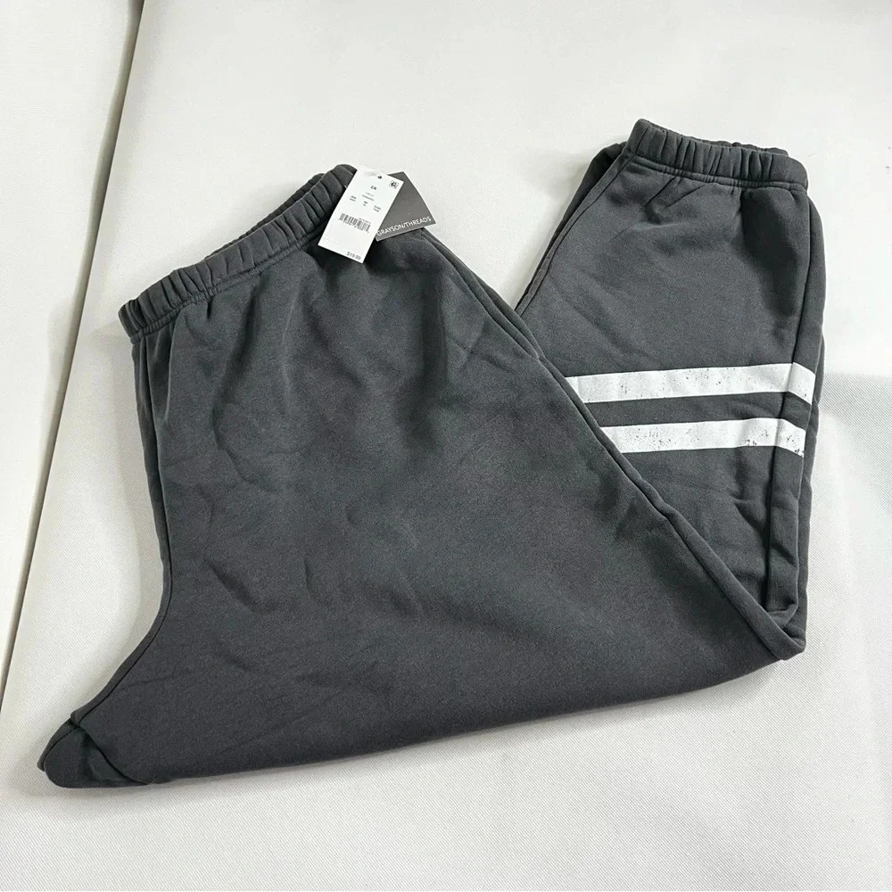 Grayson Threads Sweatpants Plus Size 2X Gray Fleece Lined Elastic Waist